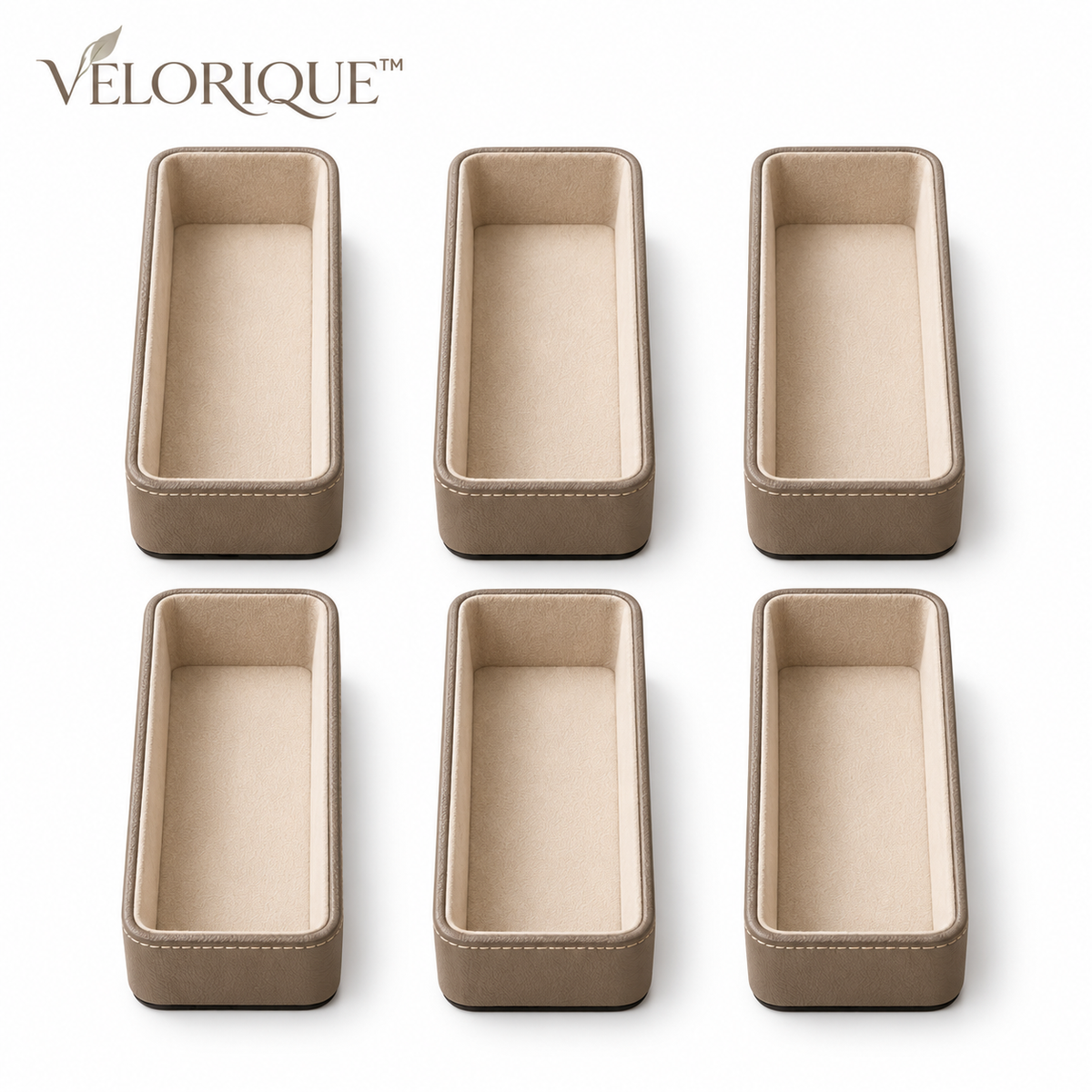 𝑽𝑬𝑳𝑶𝑹𝑰𝑸𝑼𝑬™ CalmGrid A Place for Everything Drawer Organizers — 6-Piece Set