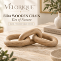 𝑽𝑬𝑳𝑶𝑹𝑰𝑸𝑼𝑬™ Eira Ties of Nature Wooden Chain Sculpture — Hand-Finished Table Décor