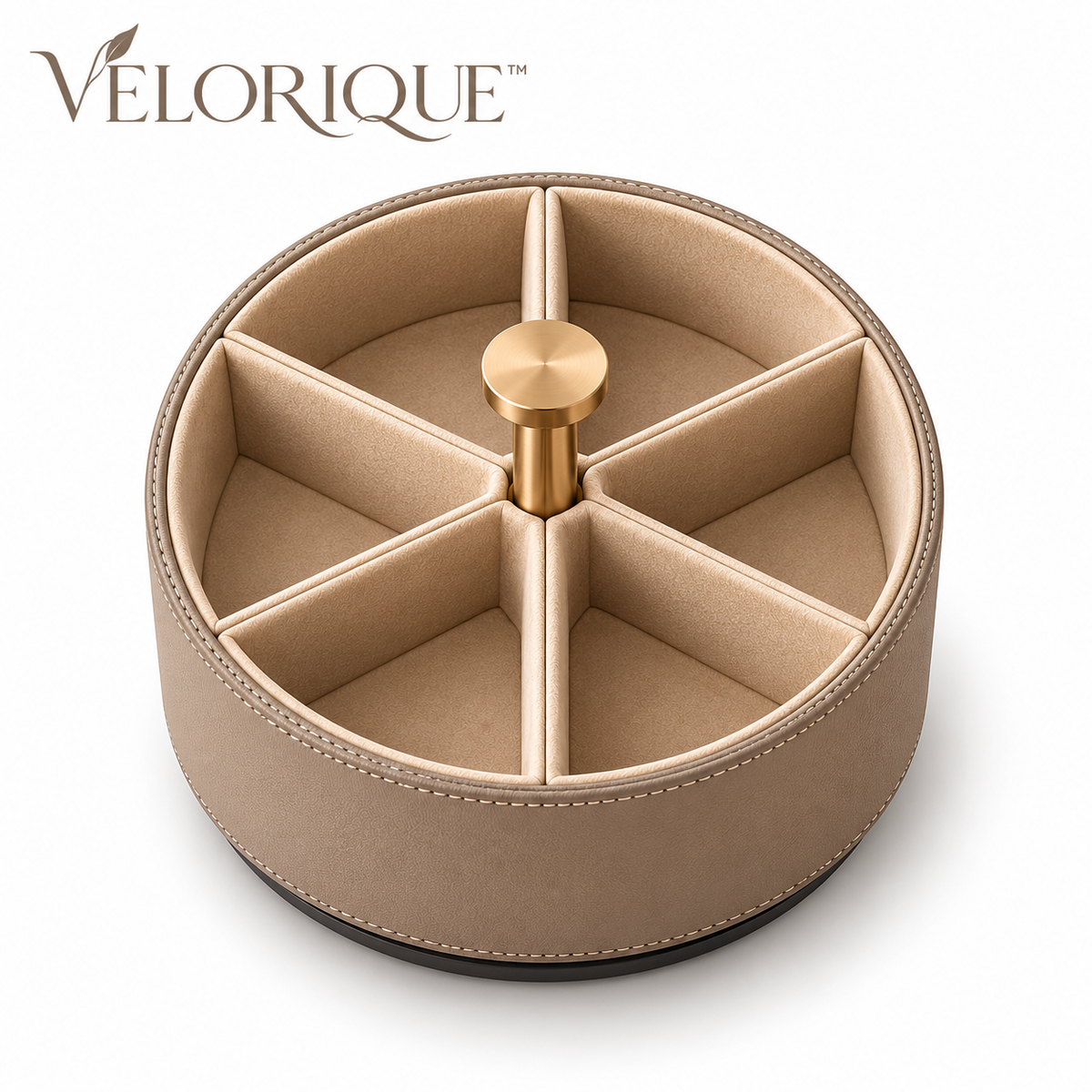 𝑽𝑬𝑳𝑶𝑹𝑰𝑸𝑼𝑬™ Sora Circle of Order Rotating Organizer — 360° Storage Caddy