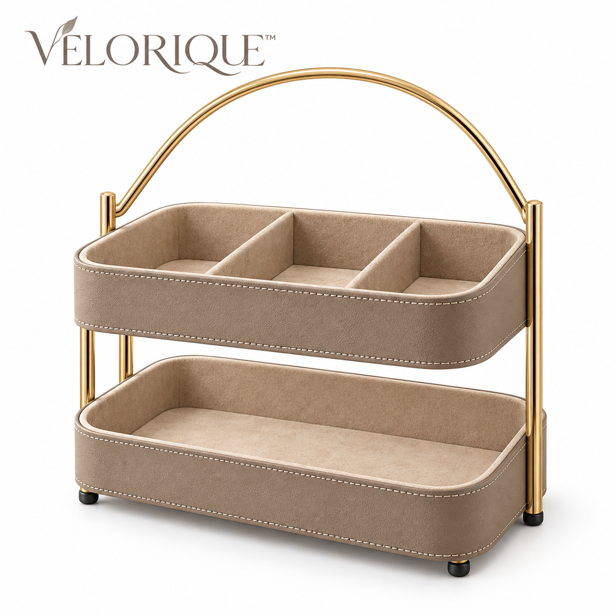 𝑽𝑬𝑳𝑶𝑹𝑰𝑸𝑼𝑬™ Linea Everyday Balance Vanity Organizer — Two-Tier Storage
