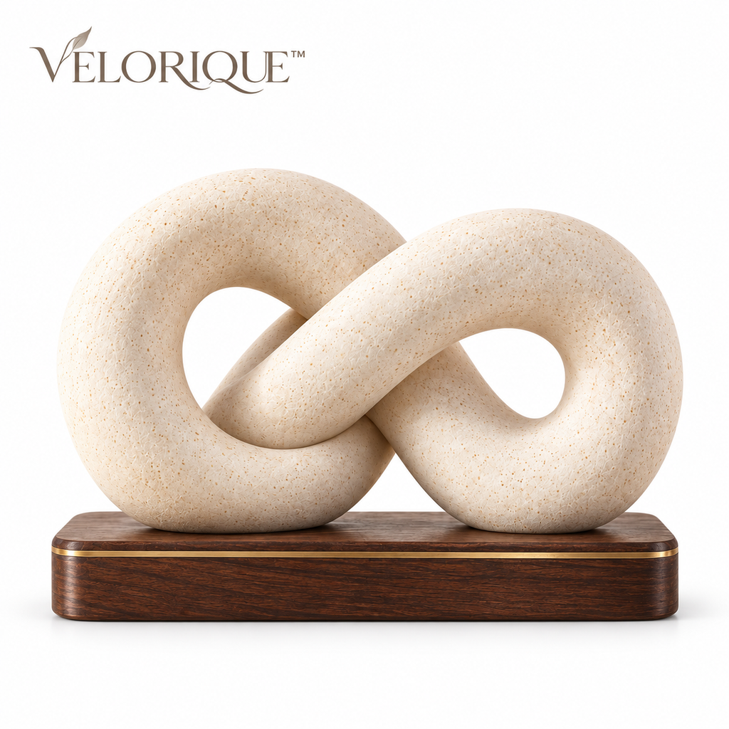 𝑽𝑬𝑳𝑶𝑹𝑰𝑸𝑼𝑬™ Cove Eternal Connection Knot Sculpture — Abstract Tabletop Décor