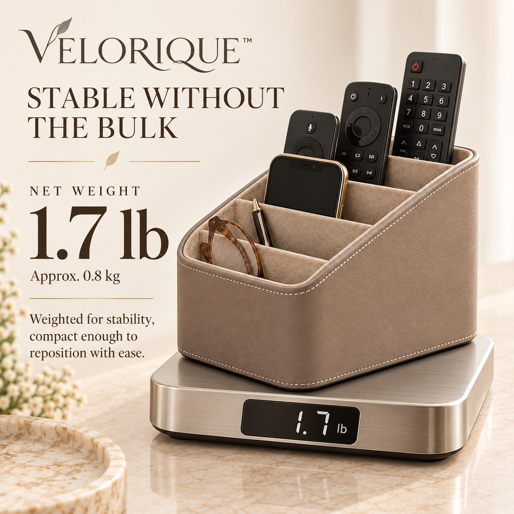 𝑽𝑬𝑳𝑶𝑹𝑰𝑸𝑼𝑬™ Riven Always Within Reach Remote Caddy — Five-Compartment Organizer
