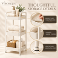 𝑽𝑬𝑳𝑶𝑹𝑰𝑸𝑼𝑬™ Mora Rise & Restore Slim Storage Shelf — Three-Tier Bathroom Organizer