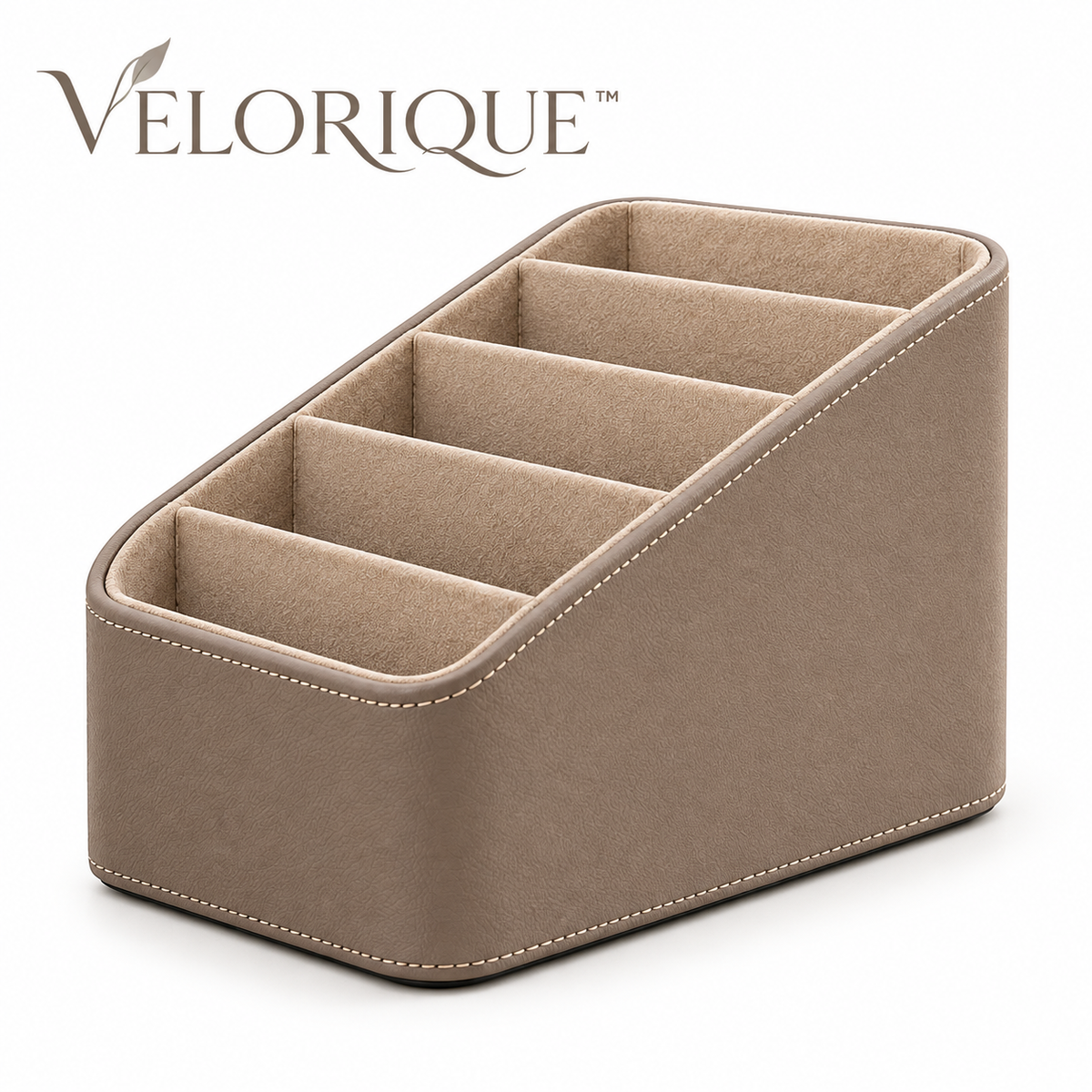 𝑽𝑬𝑳𝑶𝑹𝑰𝑸𝑼𝑬™ Riven Always Within Reach Remote Caddy — Five-Compartment Organizer