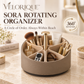 𝑽𝑬𝑳𝑶𝑹𝑰𝑸𝑼𝑬™ Sora Circle of Order Rotating Organizer — 360° Storage Caddy