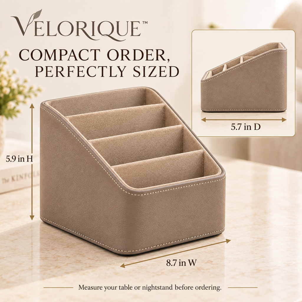 𝑽𝑬𝑳𝑶𝑹𝑰𝑸𝑼𝑬™ Riven Always Within Reach Remote Caddy — Five-Compartment Organizer